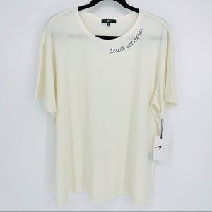 7 For All Mankind Shirt Desert Wanderer Tee Cream
